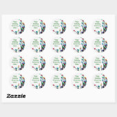 Lege feestdag groet ronde sticker (Vel)