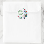 Lege feestdag groet ronde sticker (Tas)