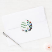 Lege feestdag groet ronde sticker (Envelop)