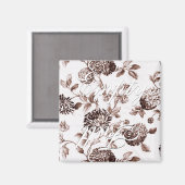 Lege,  Floral Toile Dishwasmachine Magneet (Voorkant / Achterkant)