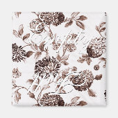 Lege,  Floral Toile Dishwasmachine Magneet (Voorkant)