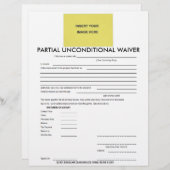 Lege gedeeltelijke onvoorwaardelijke vrijstelling (Voorkant / Achterkant)