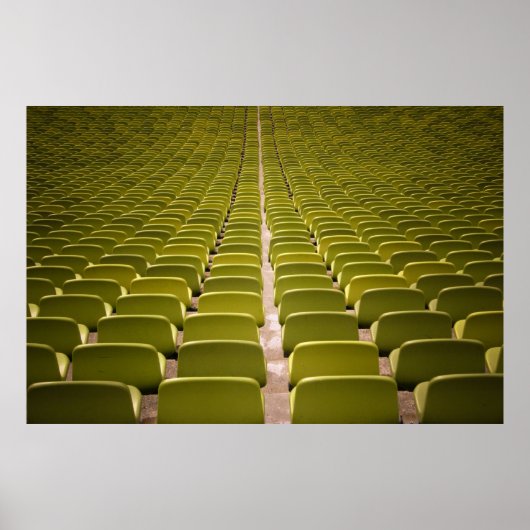 Lege gele stoelenpartij poster (Voorkant)
