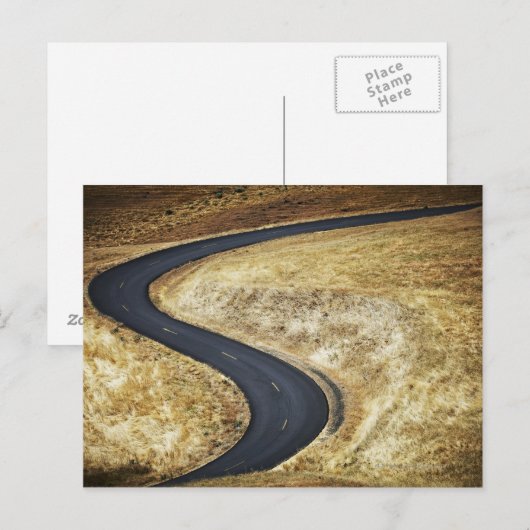 Lege gepante weg voor wikkeling briefkaart (Voorkant / Achterkant)