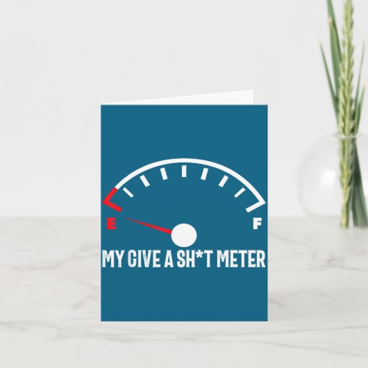 Lege Give Meter Heren Slogan Design Kaart (Voorkant)