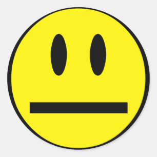 Lege glimlach ronde sticker