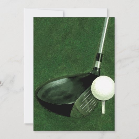 Lege golf-thema uitnodiging (Voorkant)