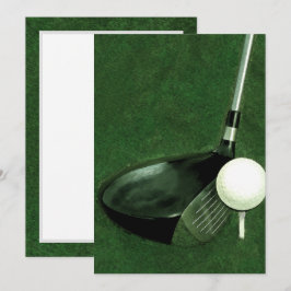 Lege golf-thema uitnodiging