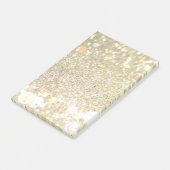 Lege goudglitter post post-it® notes (Schuin)