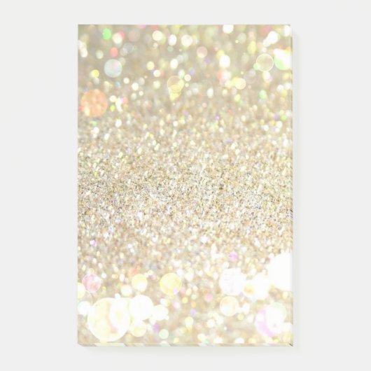 Lege goudglitter post post-it® notes (Voorkant)