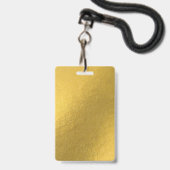 Lege goudkleurige Sjabloon Aangepaste tekst Foto A Badge (Achterkant met lanyard)