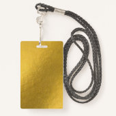 Lege goudkleurige Sjabloon Aangepaste tekst Foto A Badge (Achterkant met draagriem)