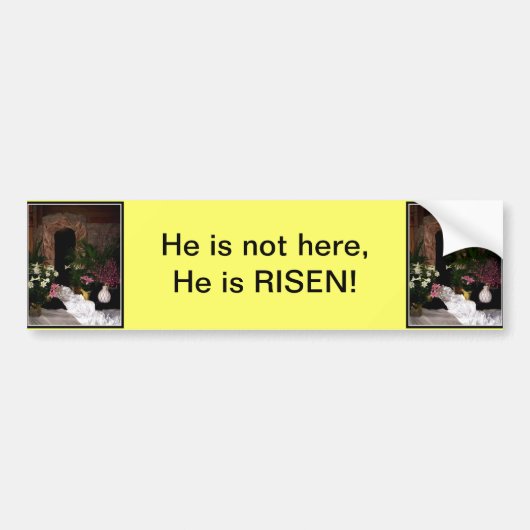 Lege graf van Pasen Bumpersticker (Voorkant)