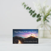 Lege graftombe Drie kruisen Sunrise Church Pastor Visitekaartje (Staand voorkant)