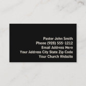 Lege graftombe drie kruisen Sunset Church Pastor Visitekaartje (Achterkant)