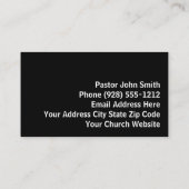 Lege graftombe drie kruisen Sunset Church Pastor Visitekaartje (Achterkant)