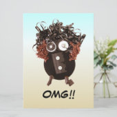 Lege, grappige koel, humoristische OMG-analoge med (Staand voorkant)