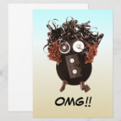 Lege, grappige koel, humoristische OMG-analoge med (Voorkant / Achterkant)