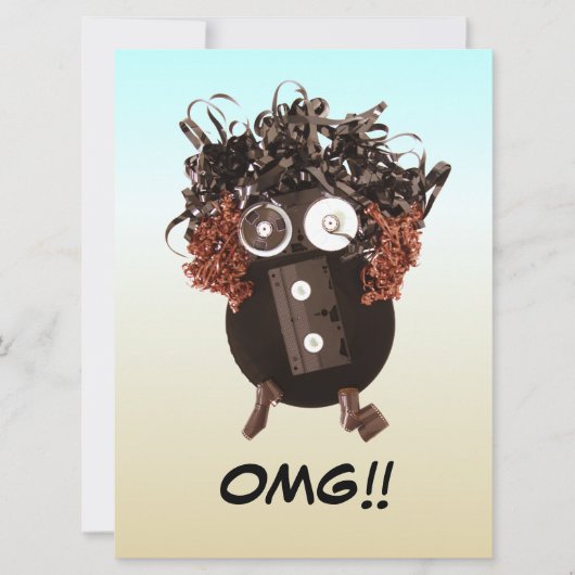 Lege, grappige koel, humoristische OMG-analoge med (Voorkant)