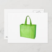 Lege groene herbruikbare kruidzak briefkaart (Voorkant / Achterkant)