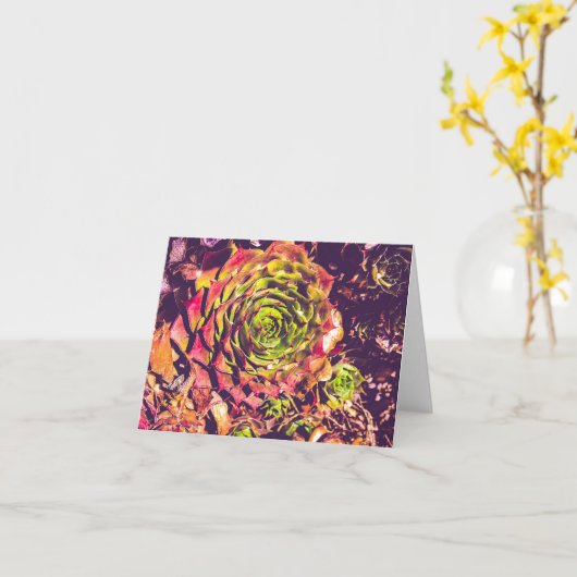 Lege groet / bedankpas kaart (Gele Bloem)