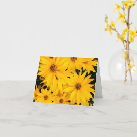 Lege groet / bedankpas kaart (Gele Bloem)