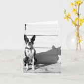 lege hond notecard kaart (Gele Bloem)