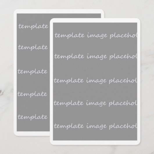 Lege invitatiekaart 5x7 Voeg uw eigen afbeeldingen Kaart (Voorkant / Achterkant)