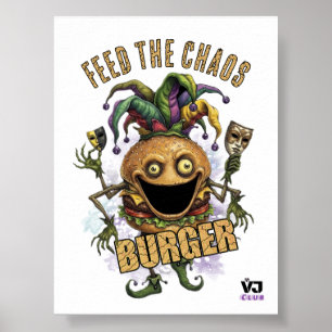 Lege Jester Vriend Burger wit Poster
