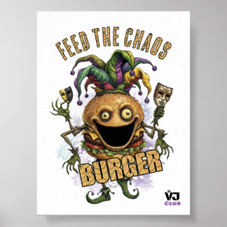 Lege Jester Vriend Burger wit Poster