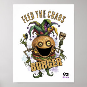 Lege Jester Vriend Burger wit Poster