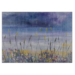 Lege kaapskapplaat op het strand snijplank