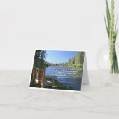 Lege Kaart, bergmeer, hutten, bos Bedankkaart (Achterkant)