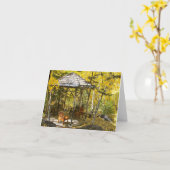 Lege Kaart, de Herfst Gazebo Kaart (Gele Bloem)