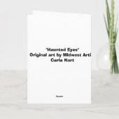 Lege Kaart "Haunted Eyes" Originele Wolf Art (Achterkant)