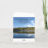 Lege Kaart, het Meer van de Berg, Mist, Zonsopgang Bedankkaart (Achterkant)