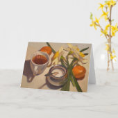 Lege kaart: "Narcissen en thee" van Sarah Sedwick Kaart (Gele Bloem)
