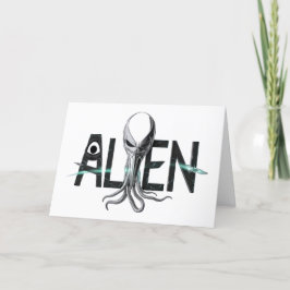 Lege Kaart voor tekst van spatie-alien