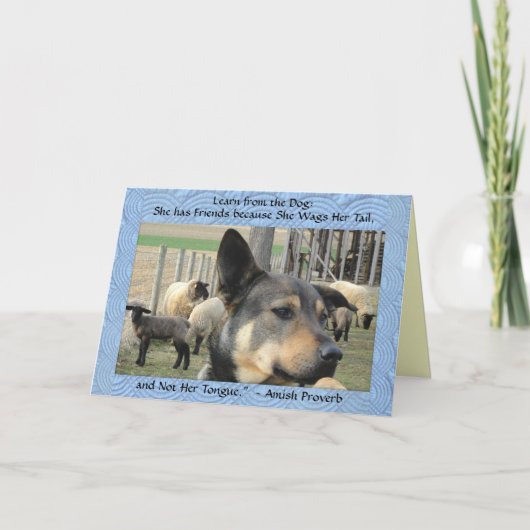 Lege Kaarten! Het Gezegde van de hond Bedankkaart (Voorkant)