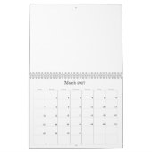 Lege kalender 2020 Witte Sjabloon (Mar 2027)