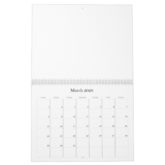 Lege kalender 2020 Witte Sjabloon (Mar 2026)