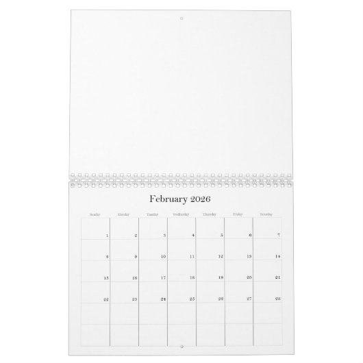 Lege kalender 2020 Witte Sjabloon (Feb 2026)