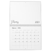 Lege kalender 2023 met tekst (Feb 2026)