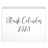 Lege kalender 2023 met tekst (Hoes)