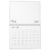 Lege kalender 2023 met tekst (Mar 2027)