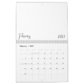 Lege kalender 2023 met tekst (Feb 2027)