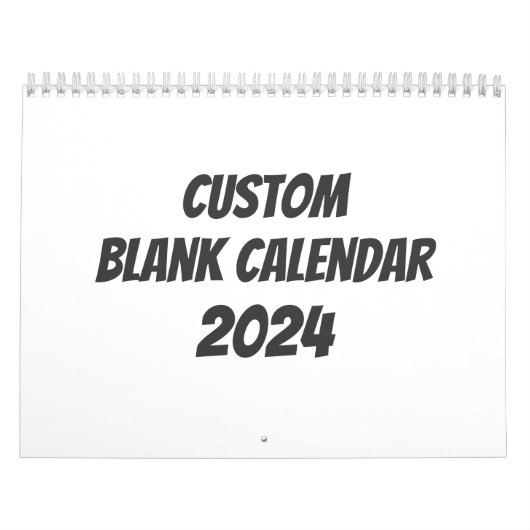 Lege kalender 2024 - Aangepast met feestdagen (Hoes)