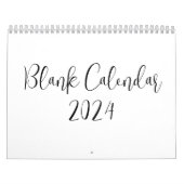 Lege kalender 2024 met tekst (Hoes)