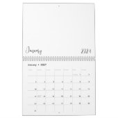 Lege kalender 2024 met tekst (Jan 2027)