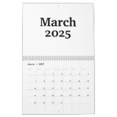 Lege Kalender 2025 Met Feestdagen (Mar 2027)